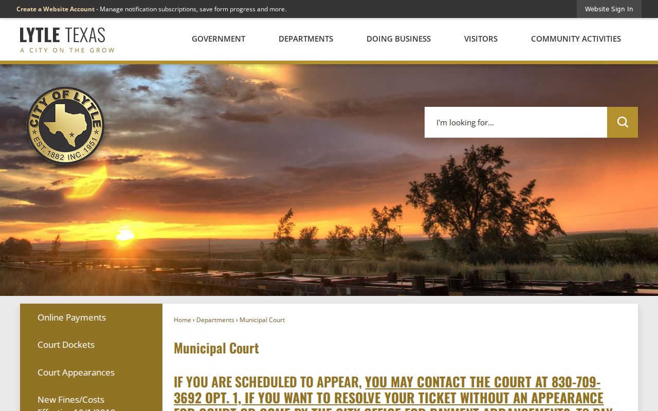 Lytle court records municipal procedure page